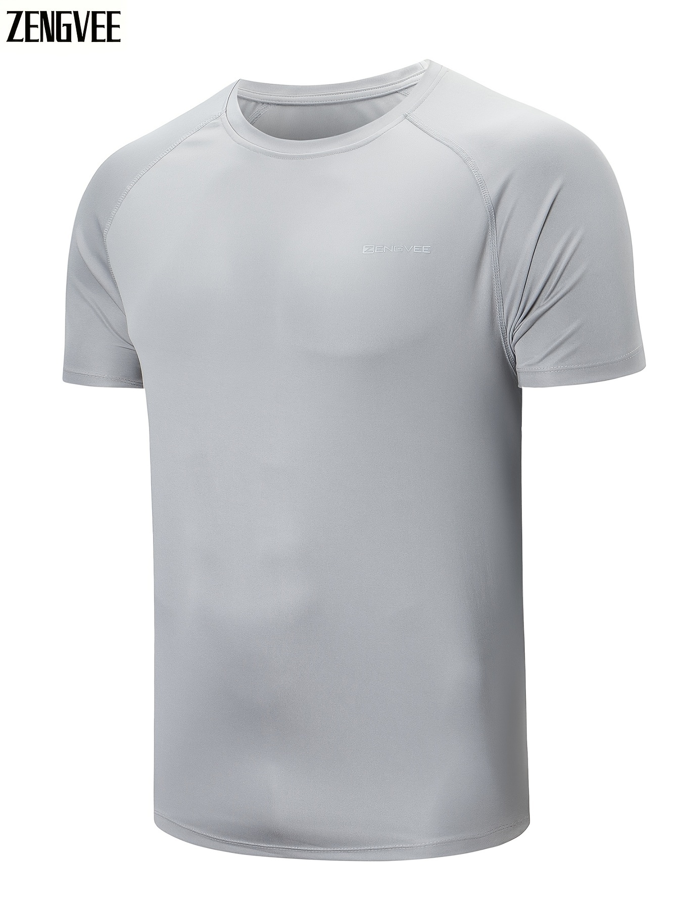 Men's UPF 50+ Sun Protection Shirts Quick Dry UV T-Shirts - Dim Gray / S