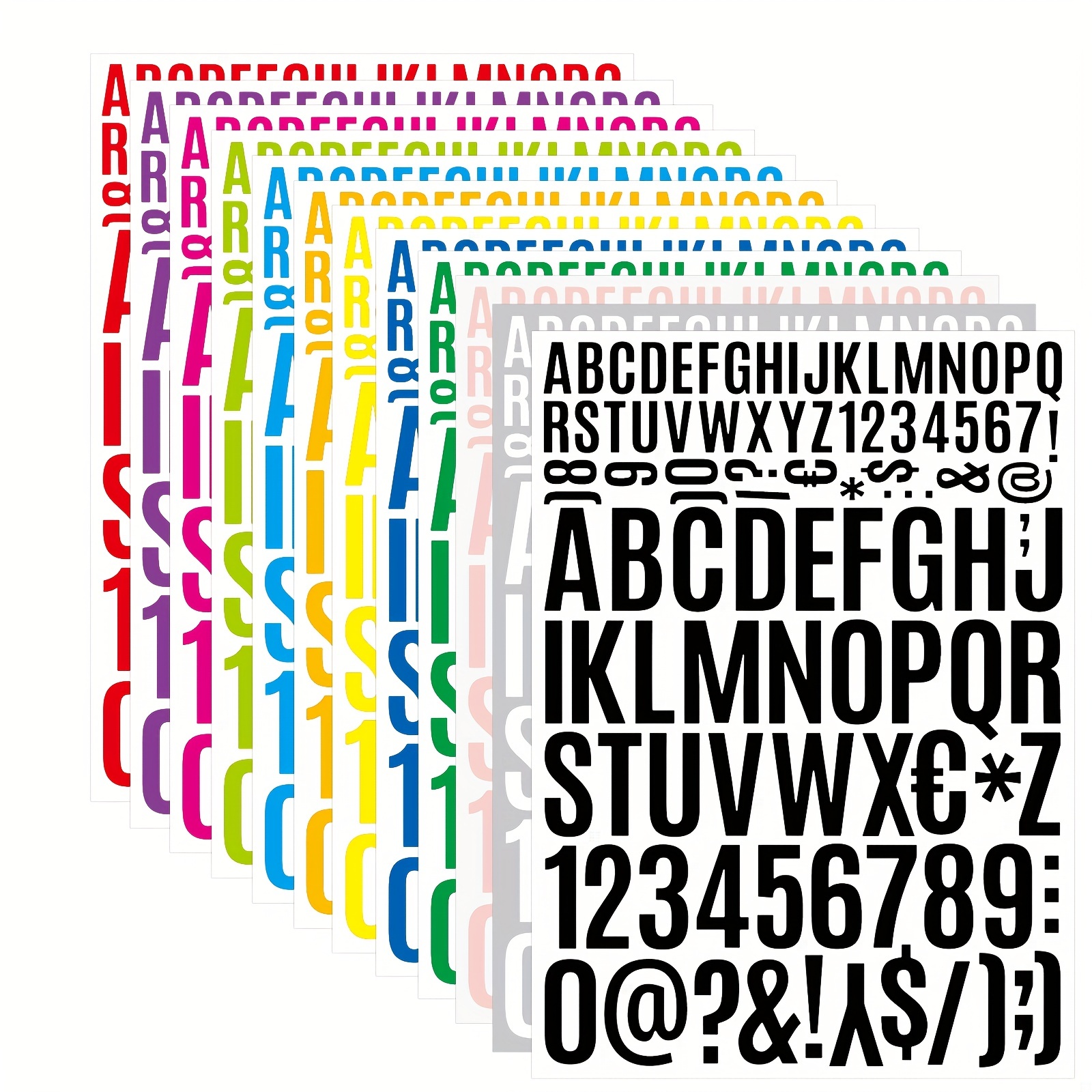 240 pièces 10 feuilles numéros autocollants numéros de boîte aux lettres  autocollants autocollants numéros en vinyle pour les signes de résidence et  de boîte aux lettres