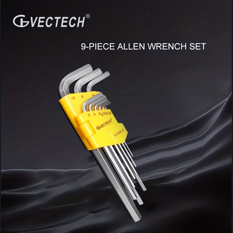 Galvanization 1.5mm-10mm Allen Wrench Set With 9pcs (extended Version)