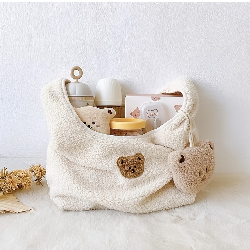 Cartoon Bear Handbag for Baby Stroller Storage