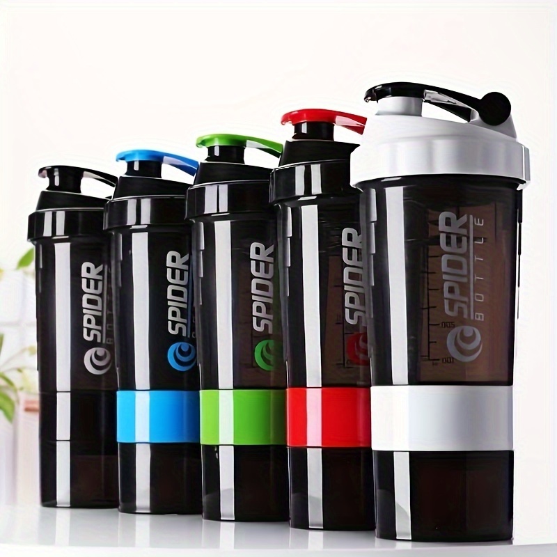 

1pc Leakproof Shaker Bottle With Supplement Storage For Gym And Sports - 16oz