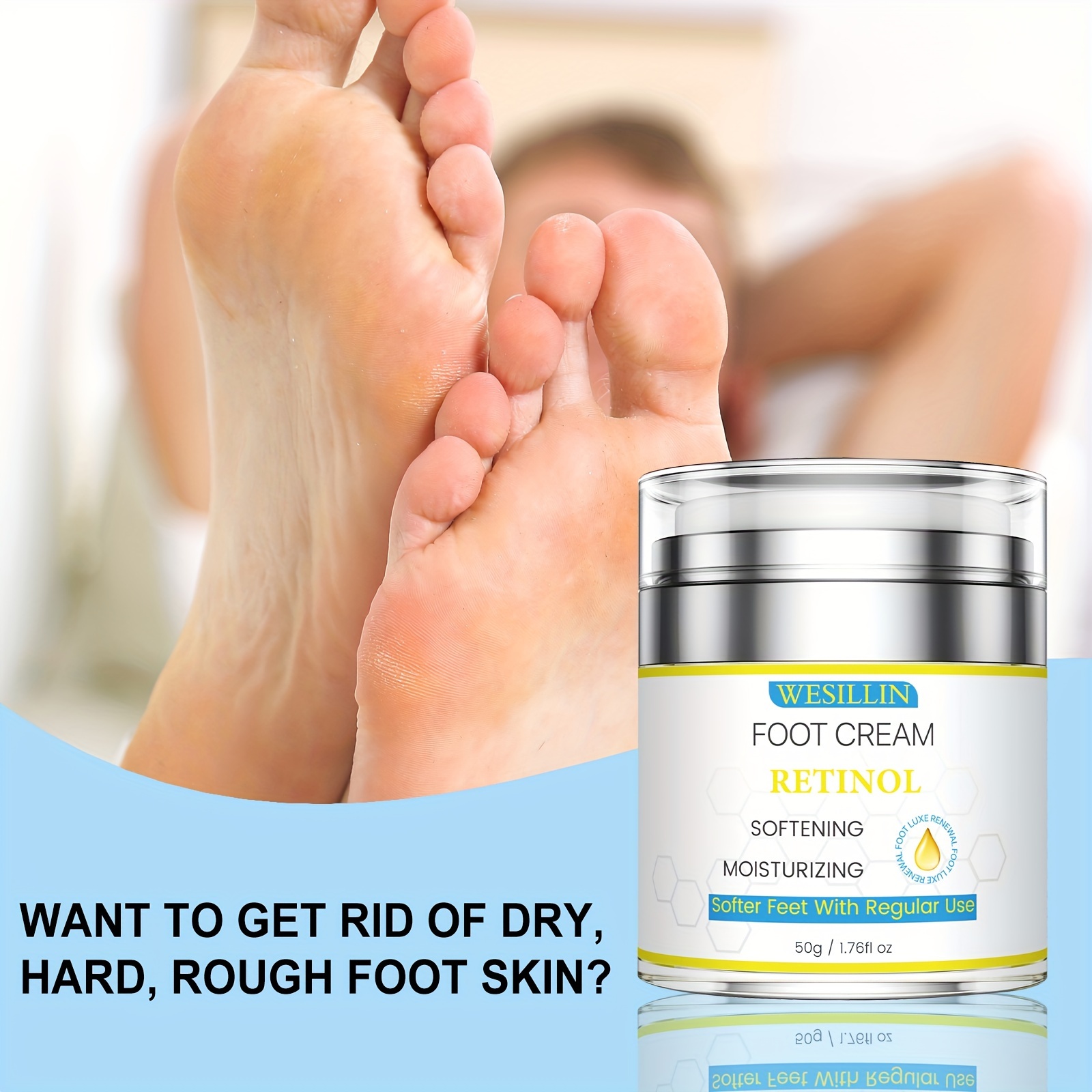 Retinol Foot Cream For Dry Cracked Dry Feet&heel,prevent Your Feet From  Cracking,make Your Feet Smooth And Soft,moisturize And Hydrate Your  Feet,callus And Dead Remover,cracked Heel Feet Cream - Temu