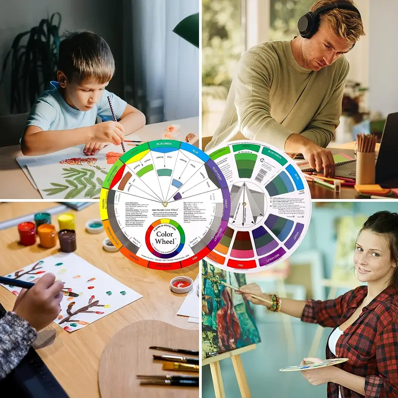 2 Pieces Color Wheel, Paint Mixing Learning Guide Australia