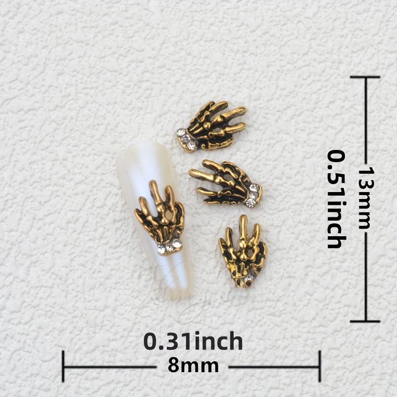  18pcs Halloween Rabbit Skeleton Nail Art Charms,3D