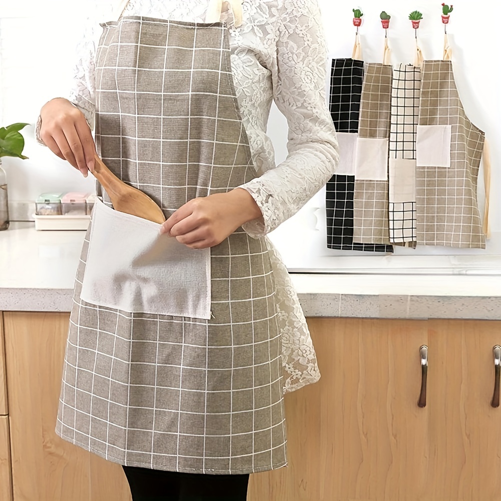 DIY Lady Home Pinafore Kitchen Cotton Linen Washable Aprons
