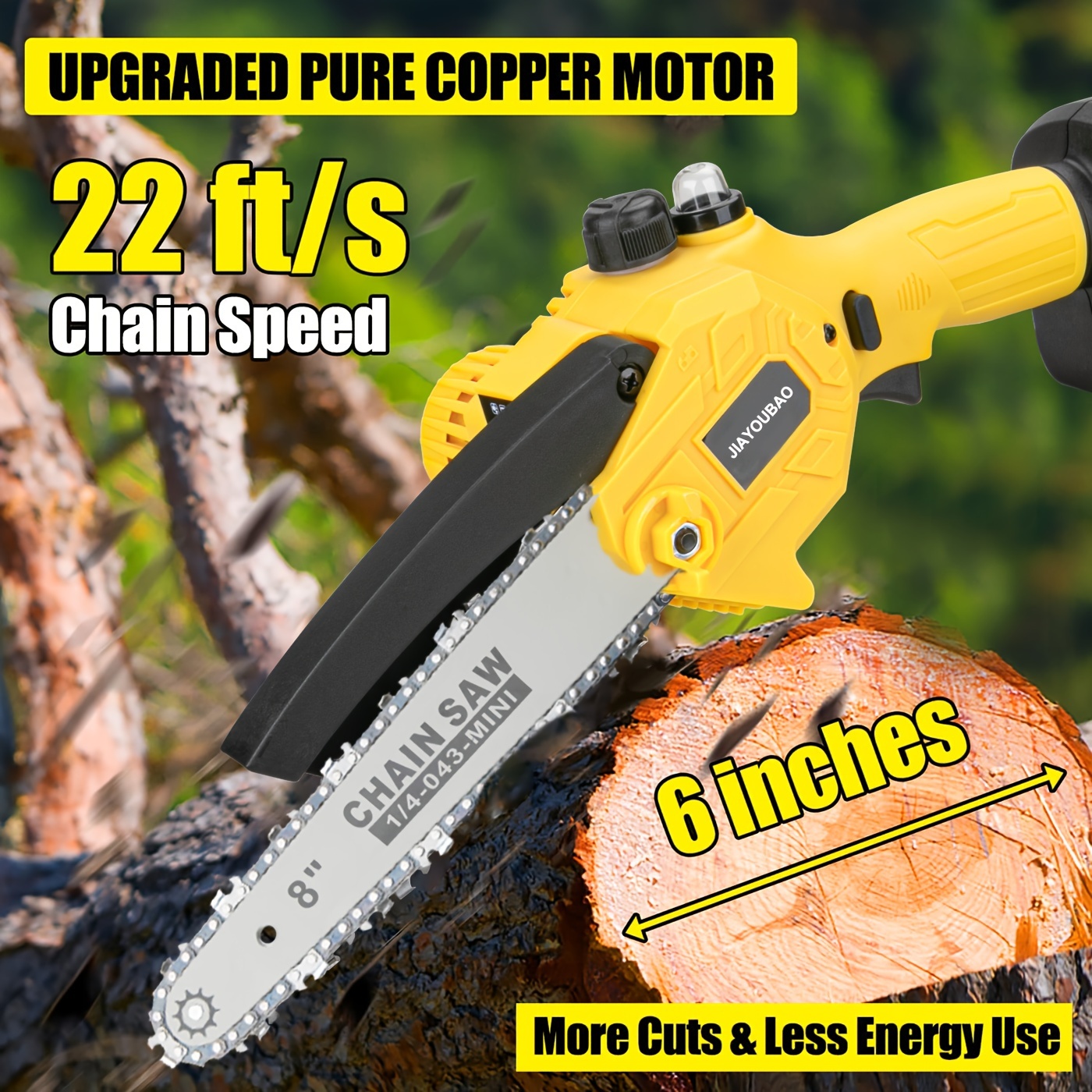 Mini Chainsaw Cordless Electric Protable Chainsaw With - Temu