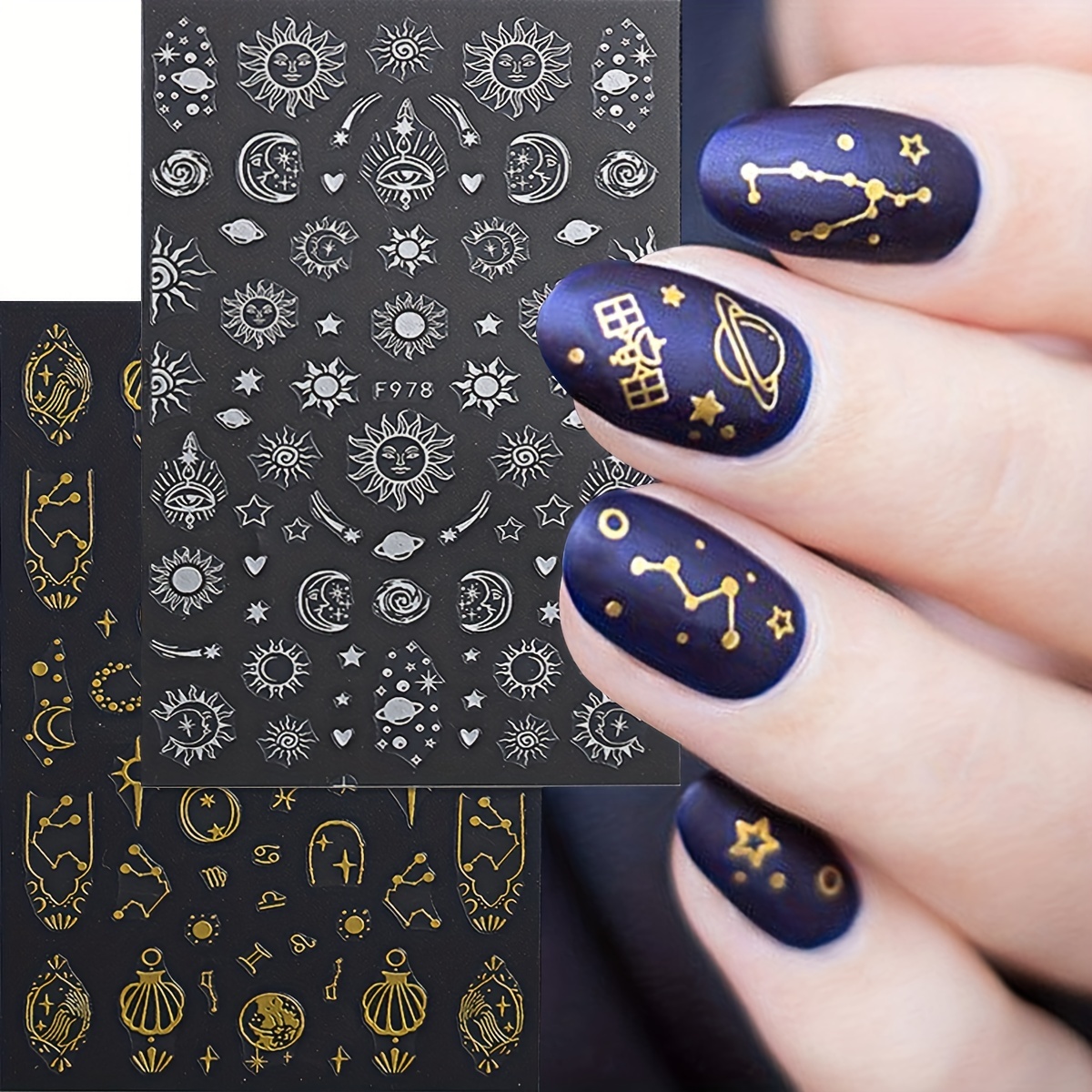 Evorizte - Moon & Star Nail Art Stickers