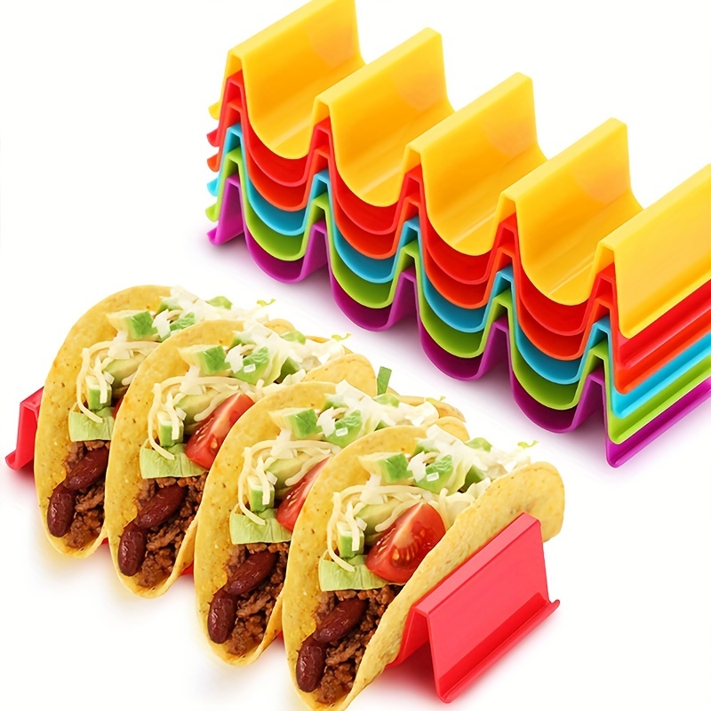 3 Color Plastic Folding Taco Holders Mexican Food Rack Shells Taco Stand  Holder Stand Taco Rack Kitchen Accessories 