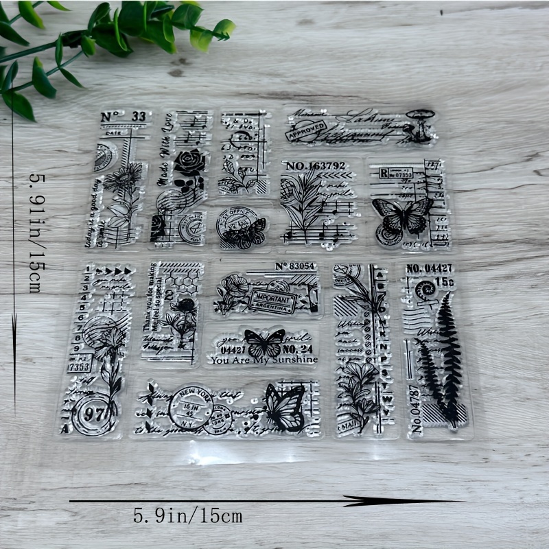 Flower Ticket Stamp Silicone Stamp Clear Stamp Painting Tool Clipping Craft Diy Card Decoration Rubber