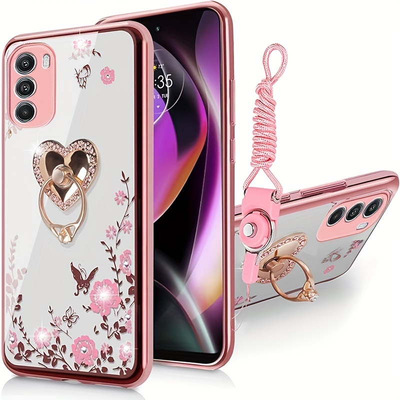 for XiaoMi RedMi Note 11 Pro 5G Case for Women Glitter Crystal Soft Stylish  Clear TPU Luxury Bling Cute Protective Cover with Kickstand Strap for