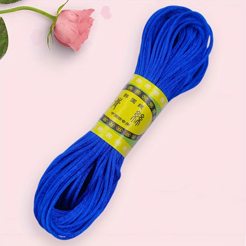 1pc 20m Blue Nylon Braided Beading String & Cord Jewelry Making