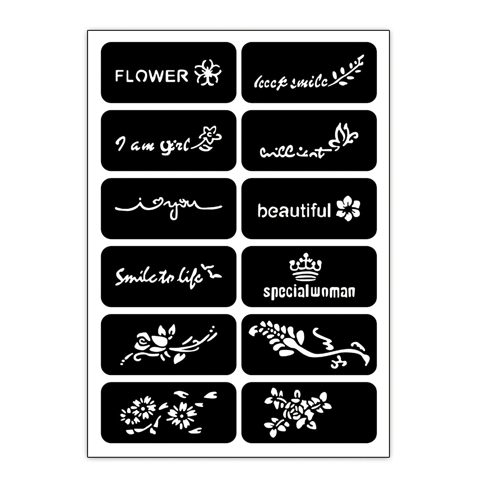 Wisers Tattoo Pro Stencils Airbrush Banner with Stencil Set  Silly Farm  Supplies