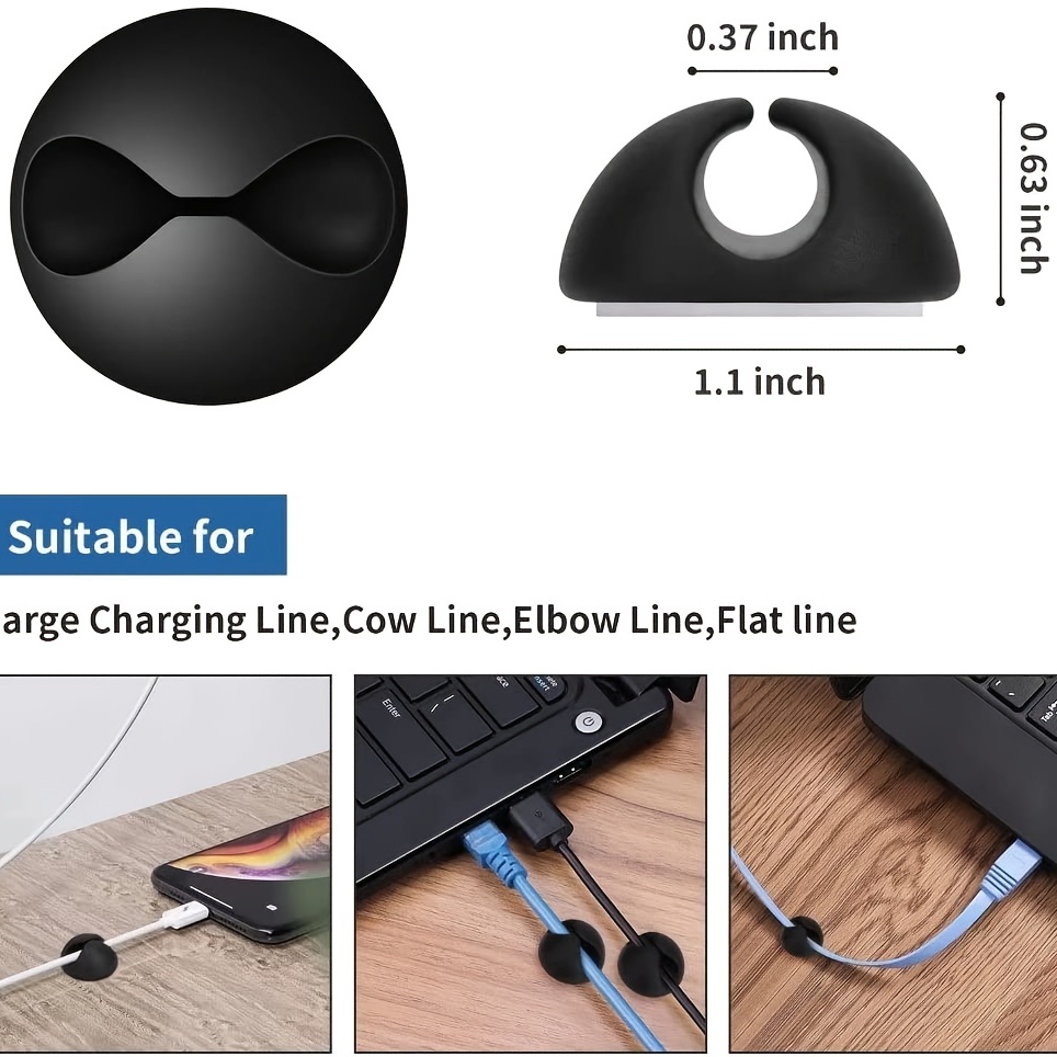 Cable Management, Cable Walkway, Wire Cover, Under Table Cable Management,  High Capacity Wire And Cable Organizer Wire Management, Easy Tape  Installation, Cable Clips Gray - Temu