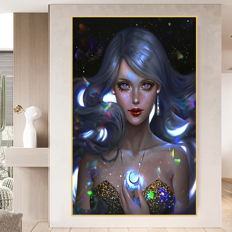 Big Diamond Painting Doddess Characters 5d Diy Mosaic Anime