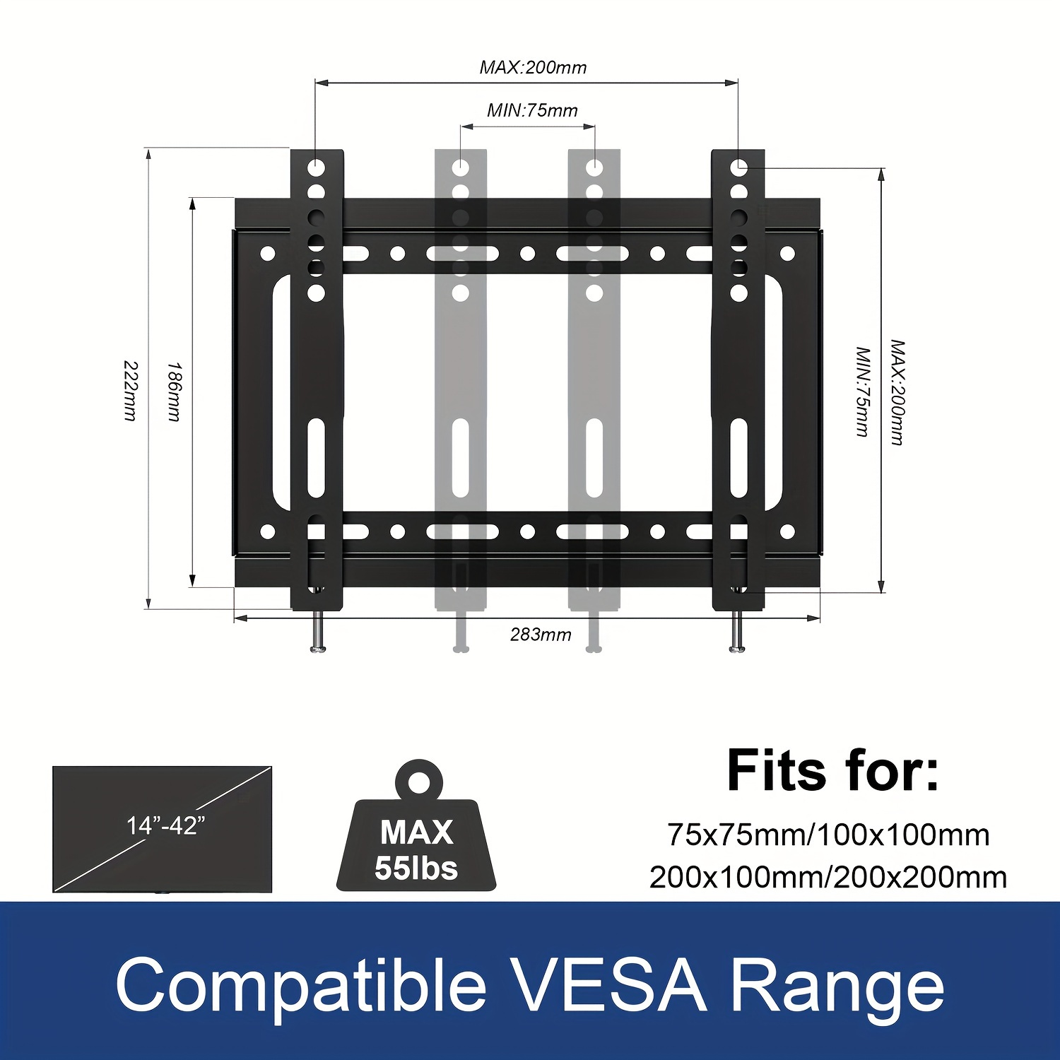 1pc Soporte Pared Tv 14 27 Pulgadas Engrosado Soporte - Temu Chile