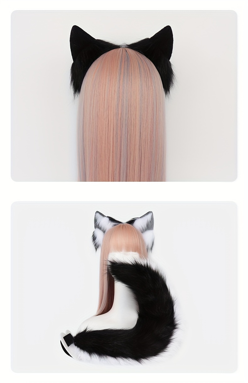 Adorable Sexy Fluffy Fox Costume Accessories Set 2 Color - Temu