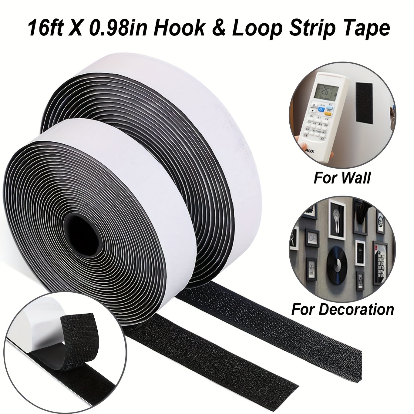 Super Strong Self Adhesive Hook And Loop Tape Fastener - Temu