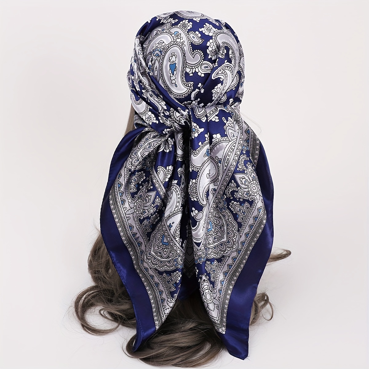 Silky Satin Scarf for Hairstyling and Preventing Hair Damage