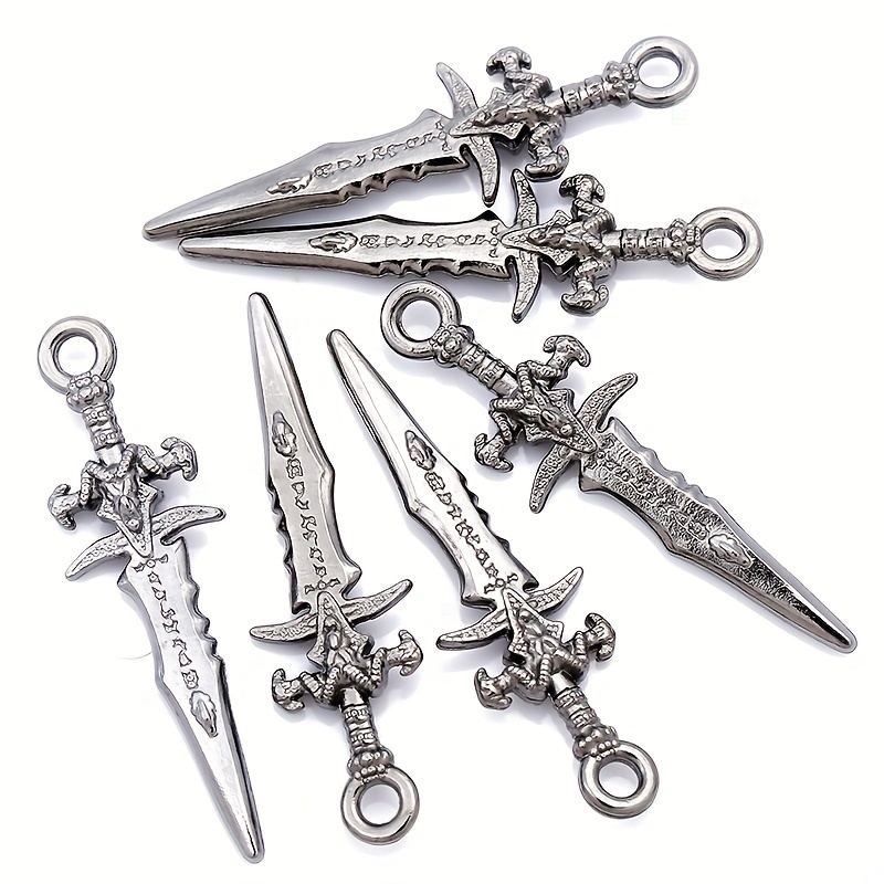 Mix Styles Mixed Alloy Antique Knight Sword Knife Gun Bow - Temu