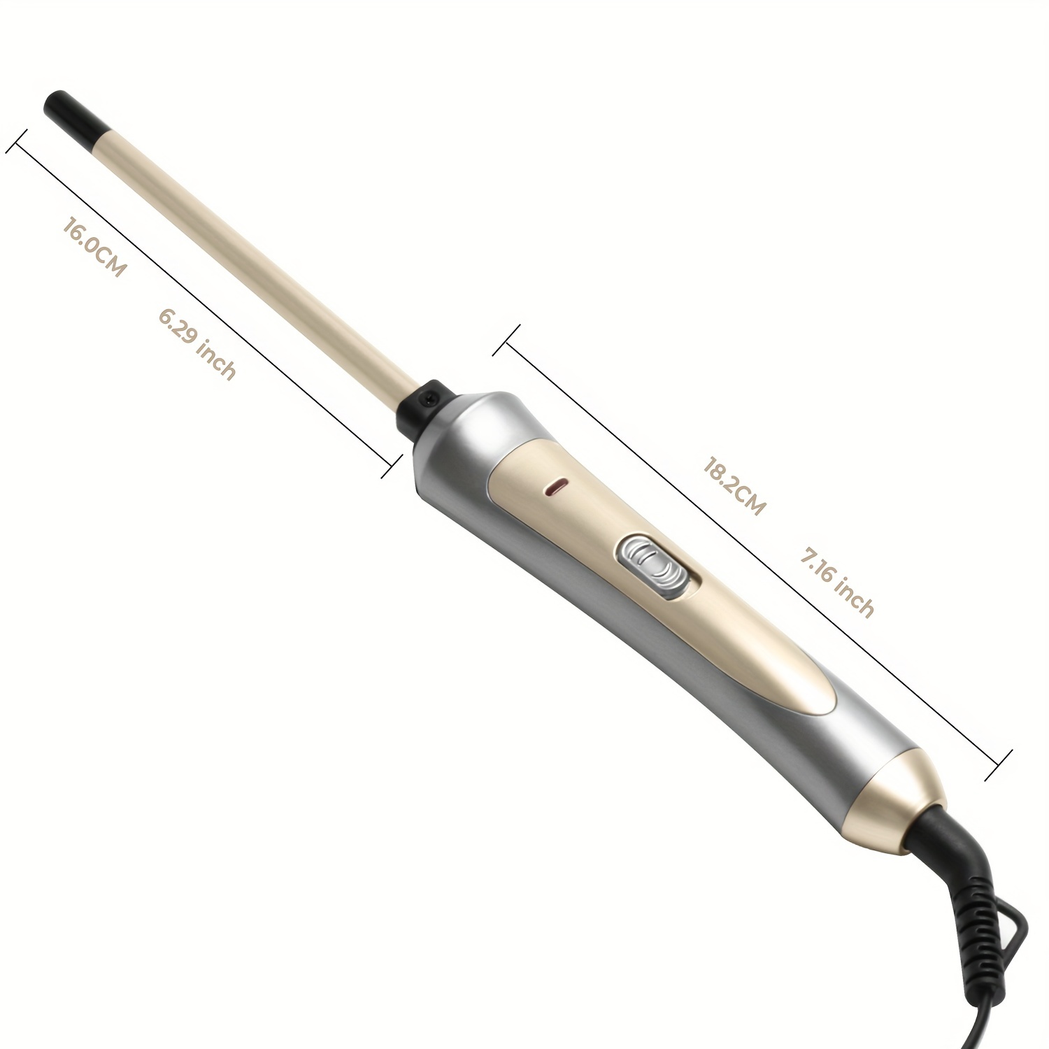 Small Curling Iron for Short Hair,3/8 inch Small Barrel Skinny Hair Curling Tongs ,9mm Thin Curling Iron Wand ,Dual Voltage Fast Heating Adjustable