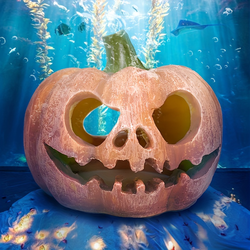 Aquarium Fish Tank Decoration Pumpkin House Fish Shrimp Hideaway House  Aquarium Decorative Resin Ornaments