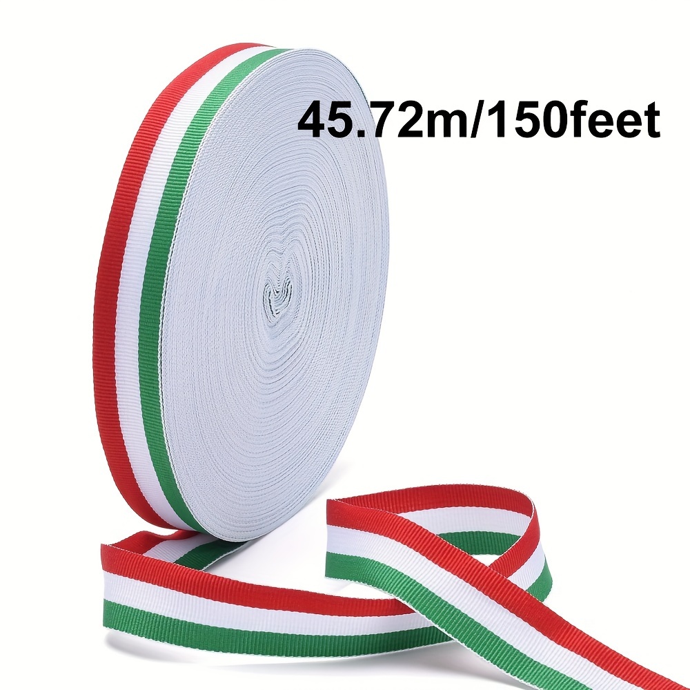 White grosgrain ribbon 10 Metres , 1 inch width (25mm). Thick White Ribbon.