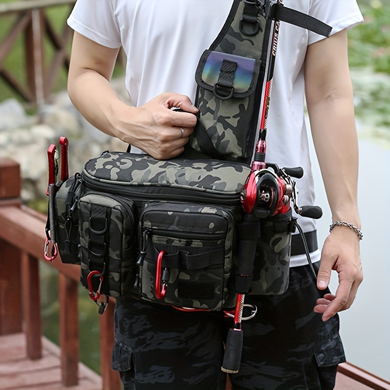 Lightweight Waterproof Fishing Backpack Rod Holder - Temu Japan