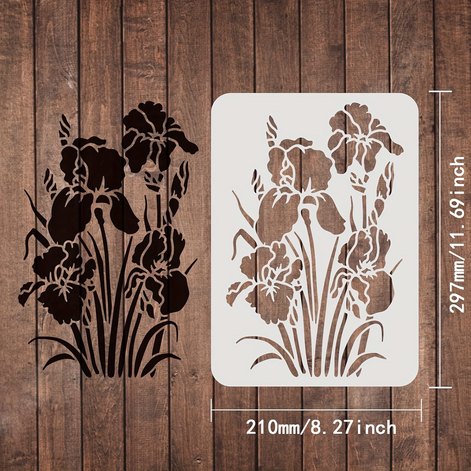 Stencil Fiori Iris Pittura 12x16pollici Grandi Stencil Fiori - Temu  Switzerland