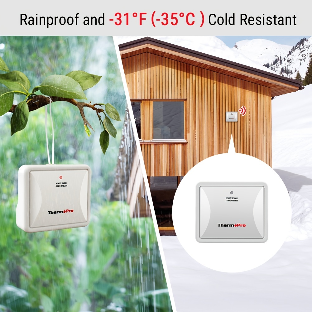 ThermoPro Indoor Outdoor TX-4 Waterproof Transmitter for TP60S