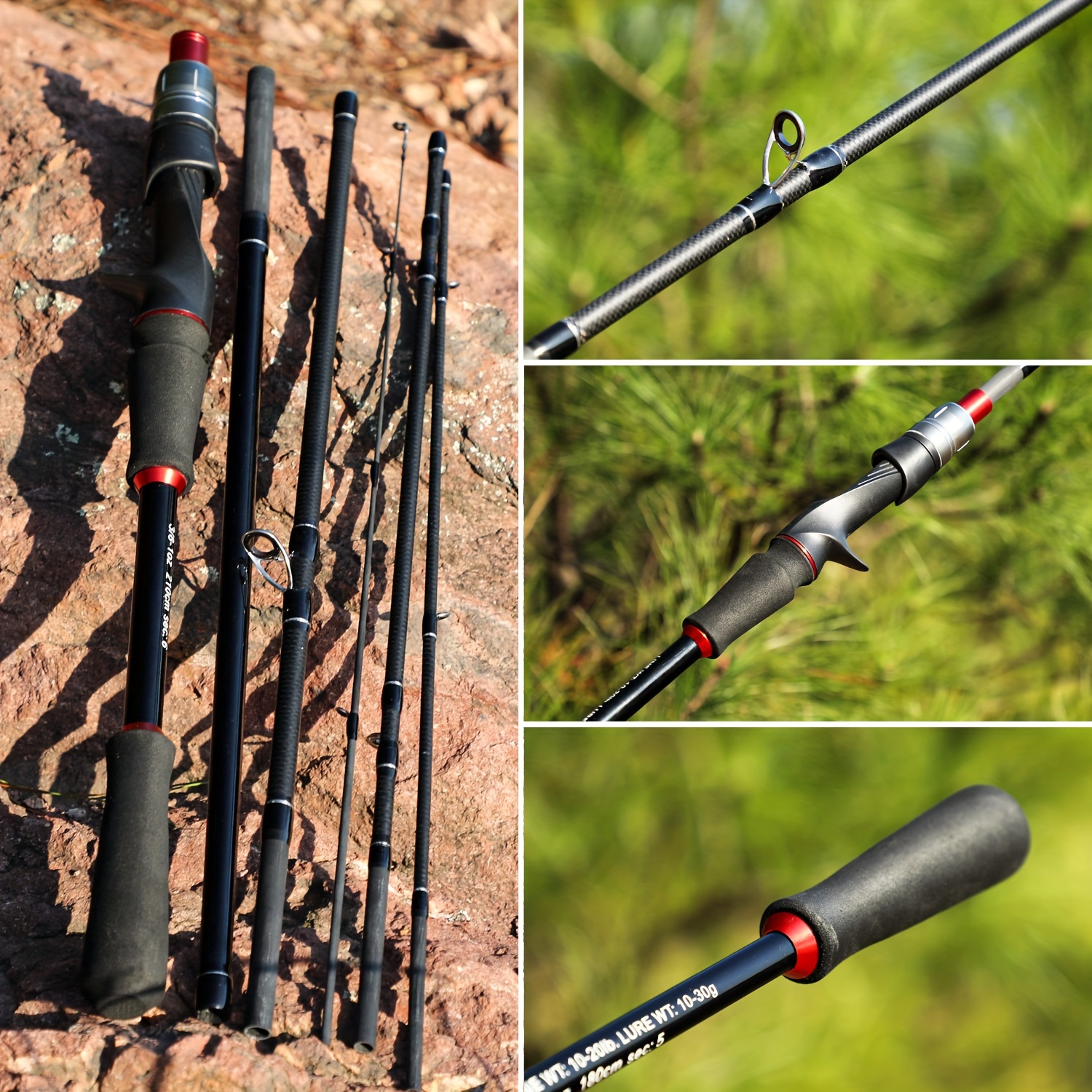 Sougayilang Ultralight 5 section Travel Fishing Rod - Temu Canada