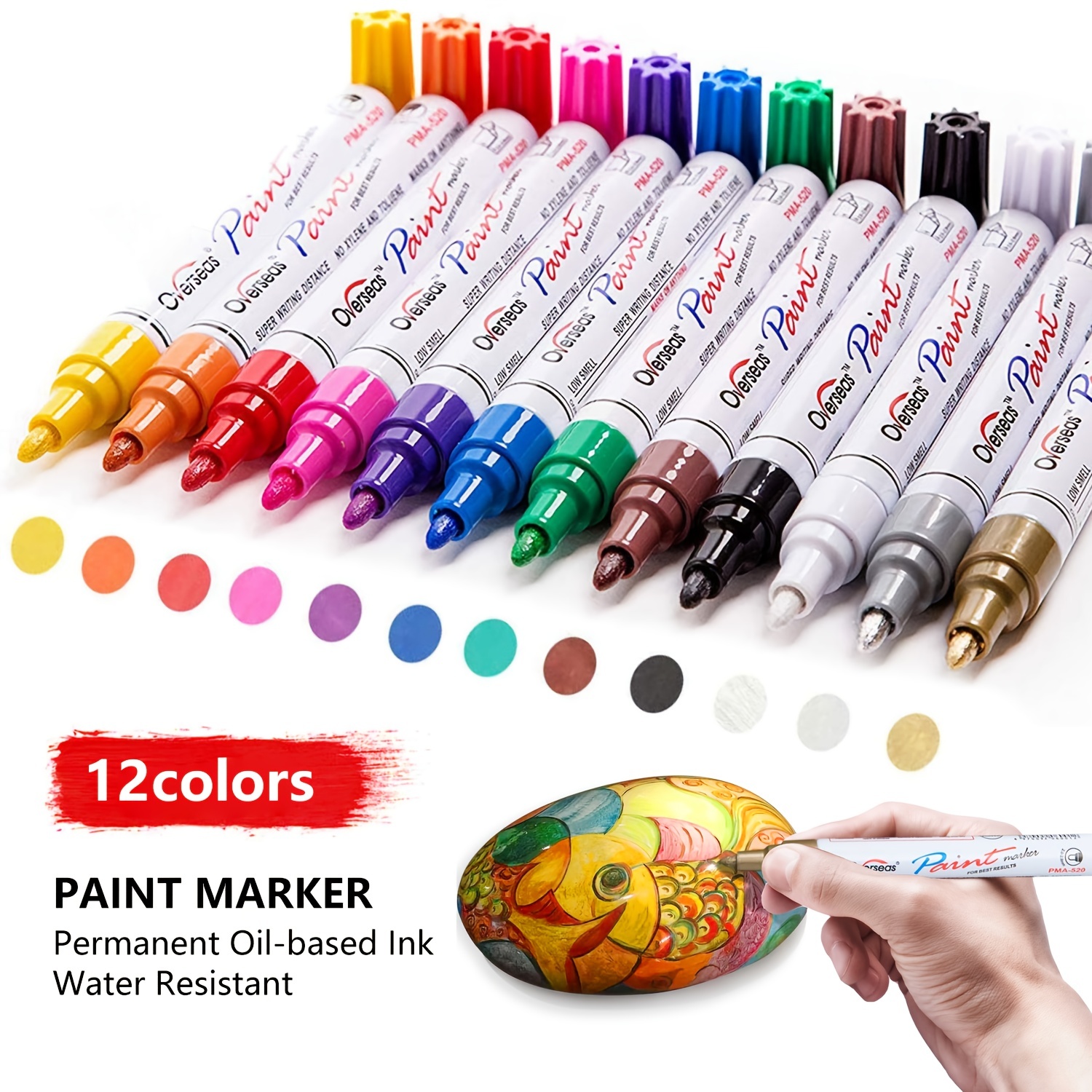 Permanent Paint Pens Quick drying Waterproof Markers - Temu