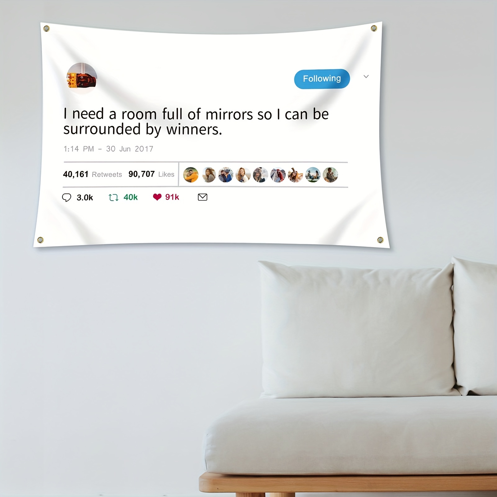 Need A Room Full Mirrors Surrounded Winners Flag Banner Temu