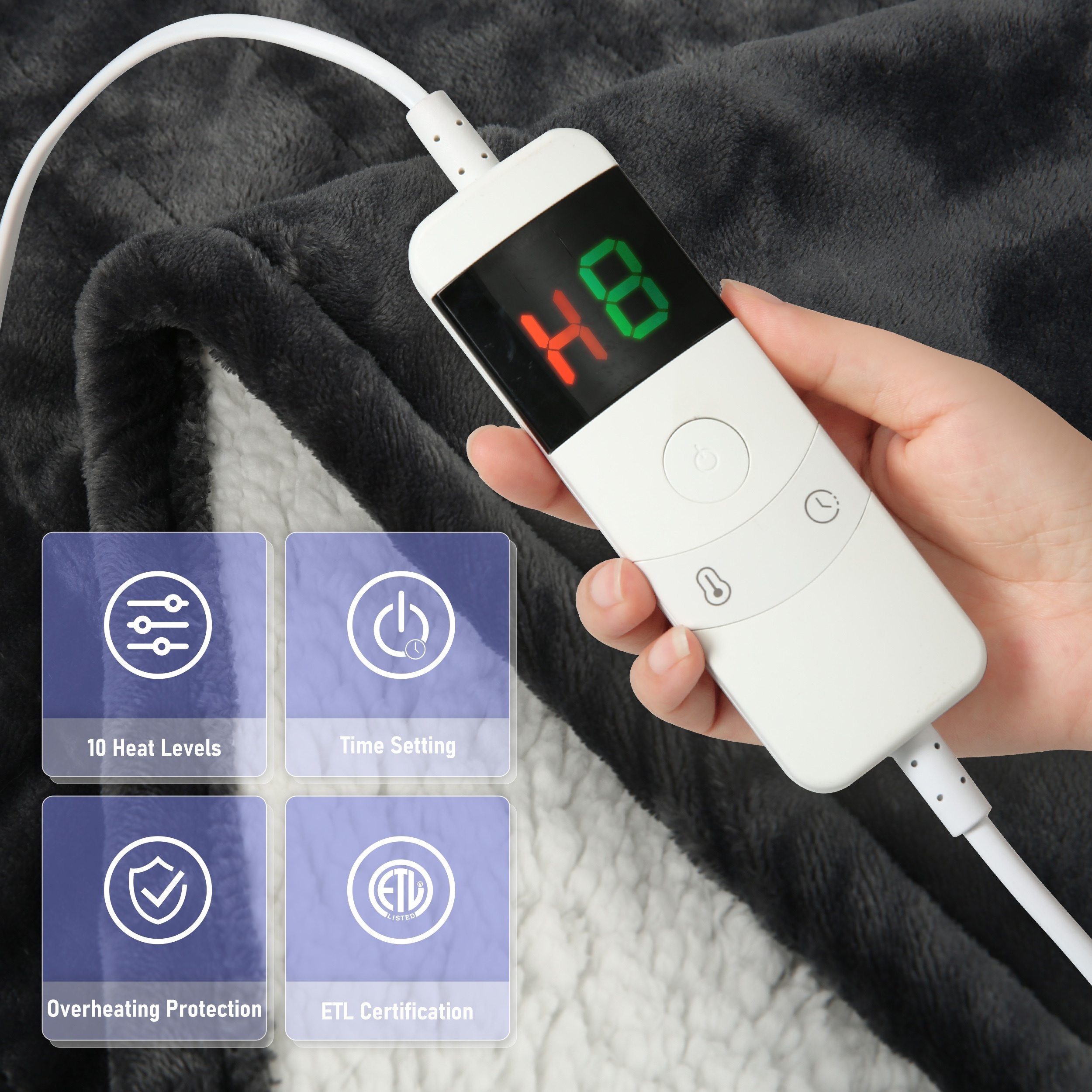 Remote control heated discount blanket