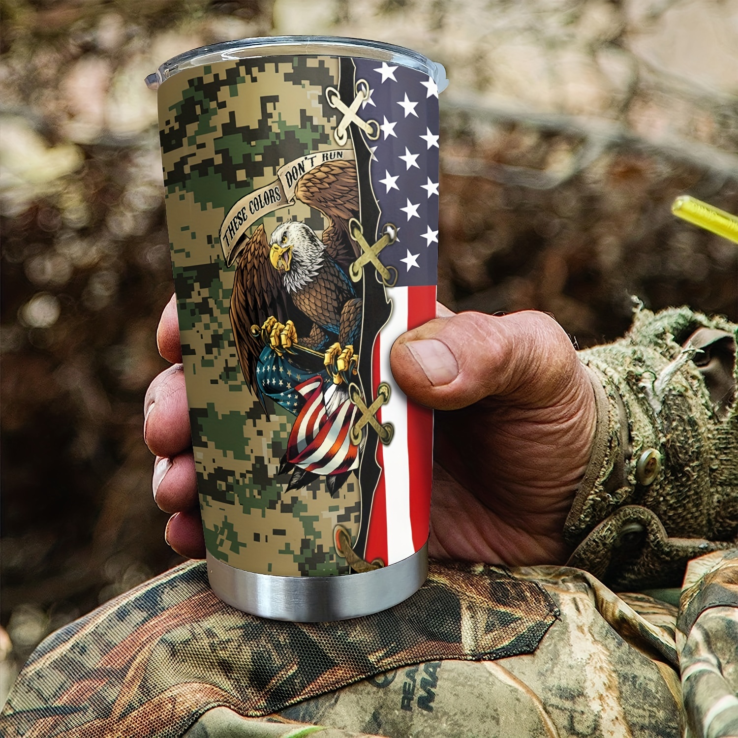 Tumbler Us Army Stainless Steel Tumbler Cup, With Lid Military