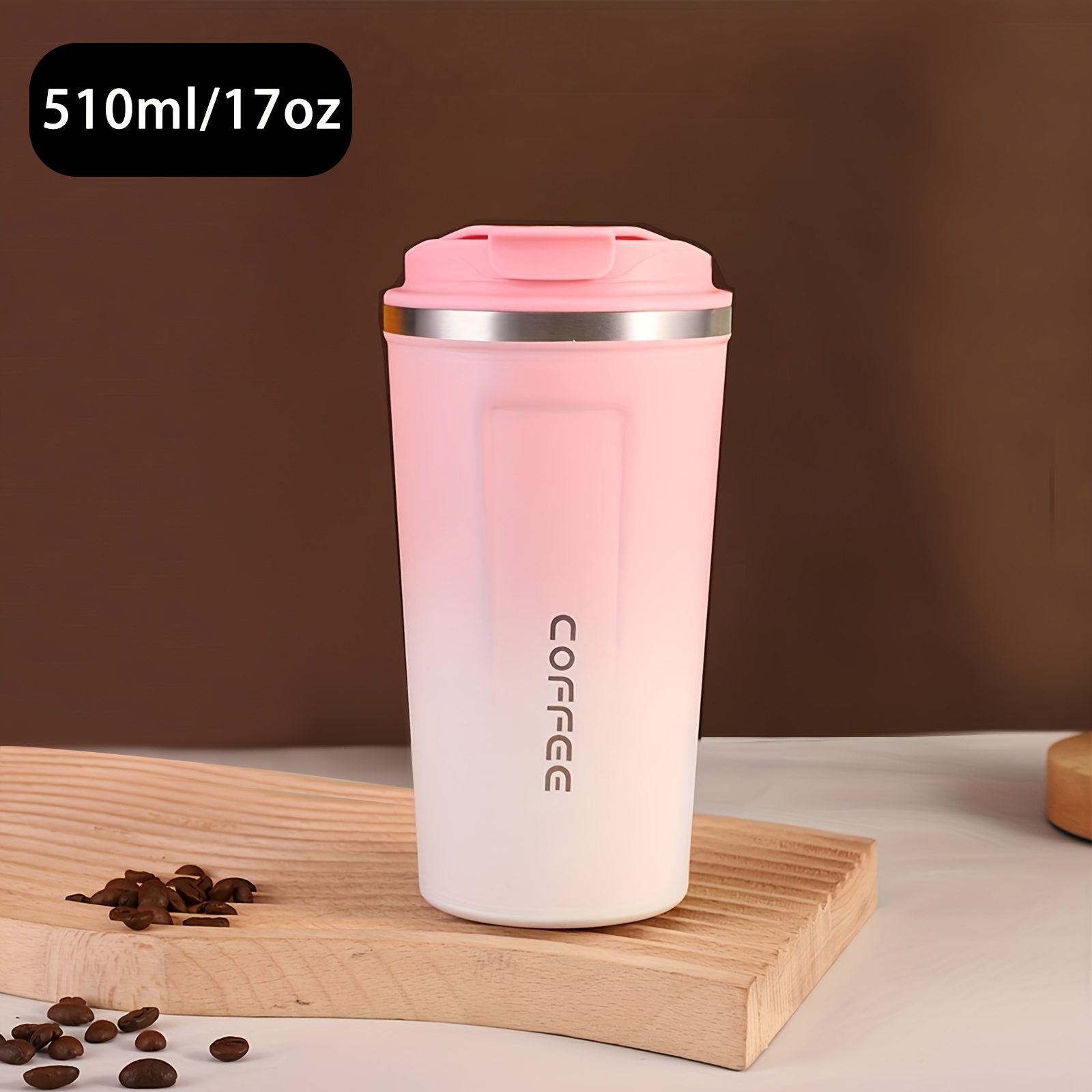 Stainless Steel Vacuum Insulated Coffee with Temperature Display Steel Coffee  Mug (510 ml)