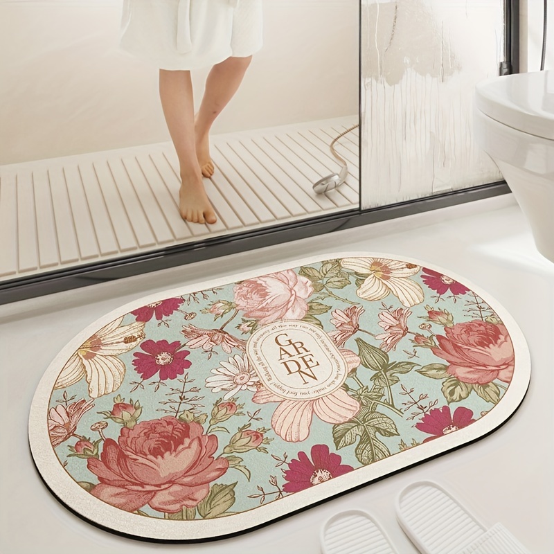 Bathroom Rug Bath Mat Water Absorbent And Non slip Elegant - Temu