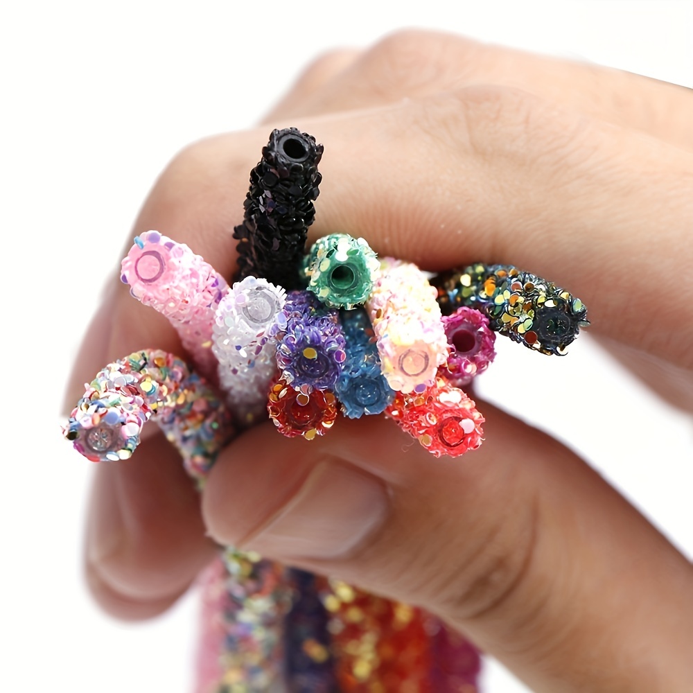 150pcs Glitter Poms Sparkle Balls For Craft,Multicolored Glitter Poms