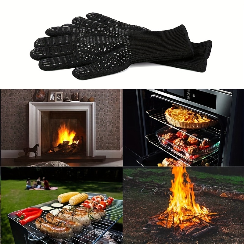 BBQ Silicone Heat-Resistant Glove Kitchen Microwave Oven Mitts 500