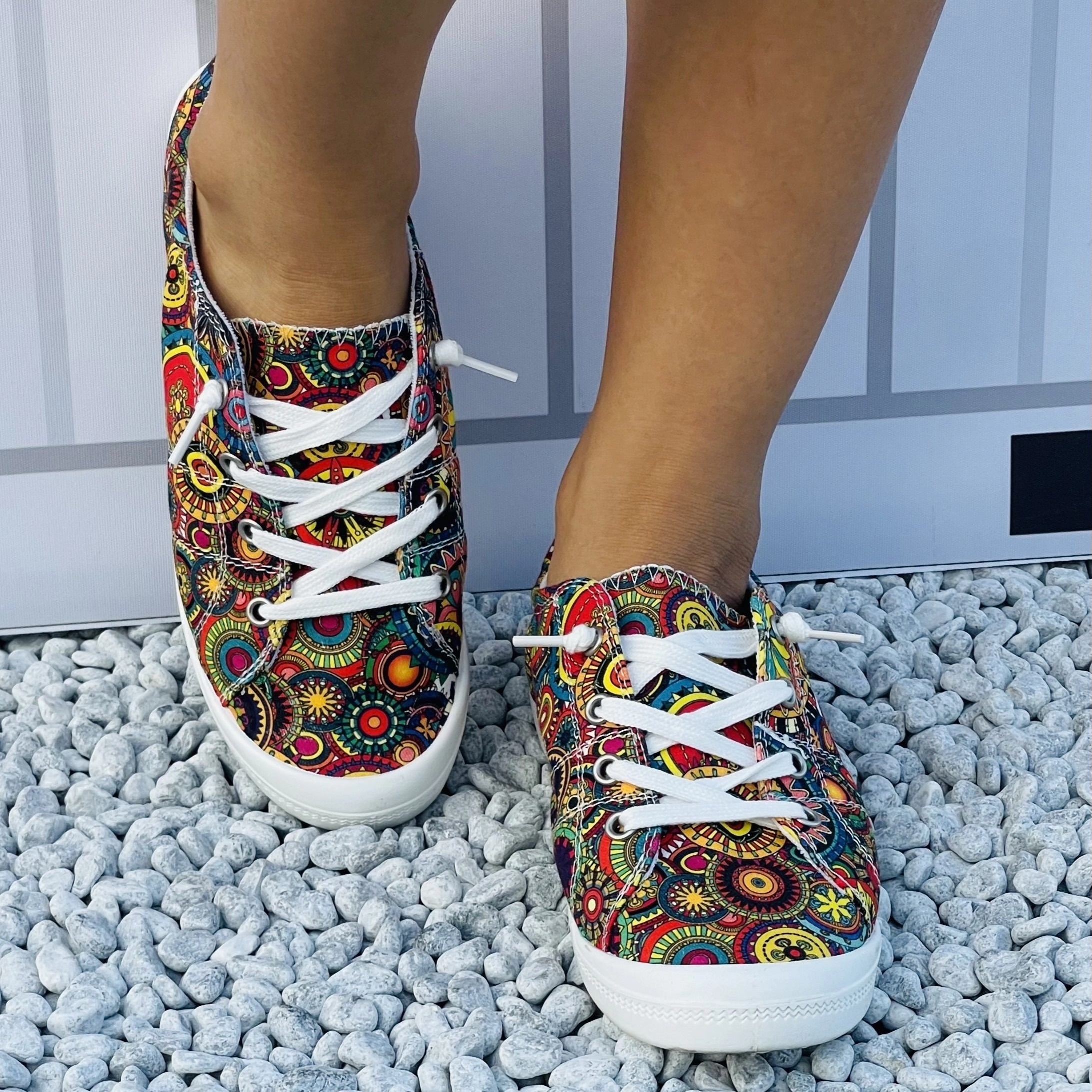 Louis Vuitton Flower Pattern Multicolor Canvas Low Top Sneaker - Tagotee