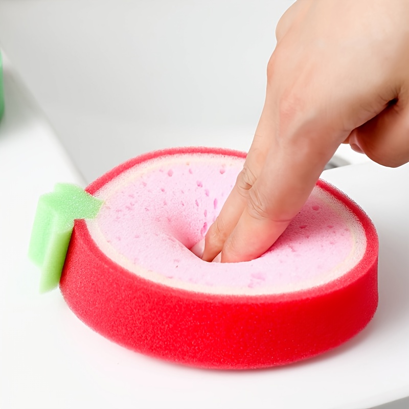 Reusable Strawberry Shaped Sponge For Easy Dishwashing And - Temu