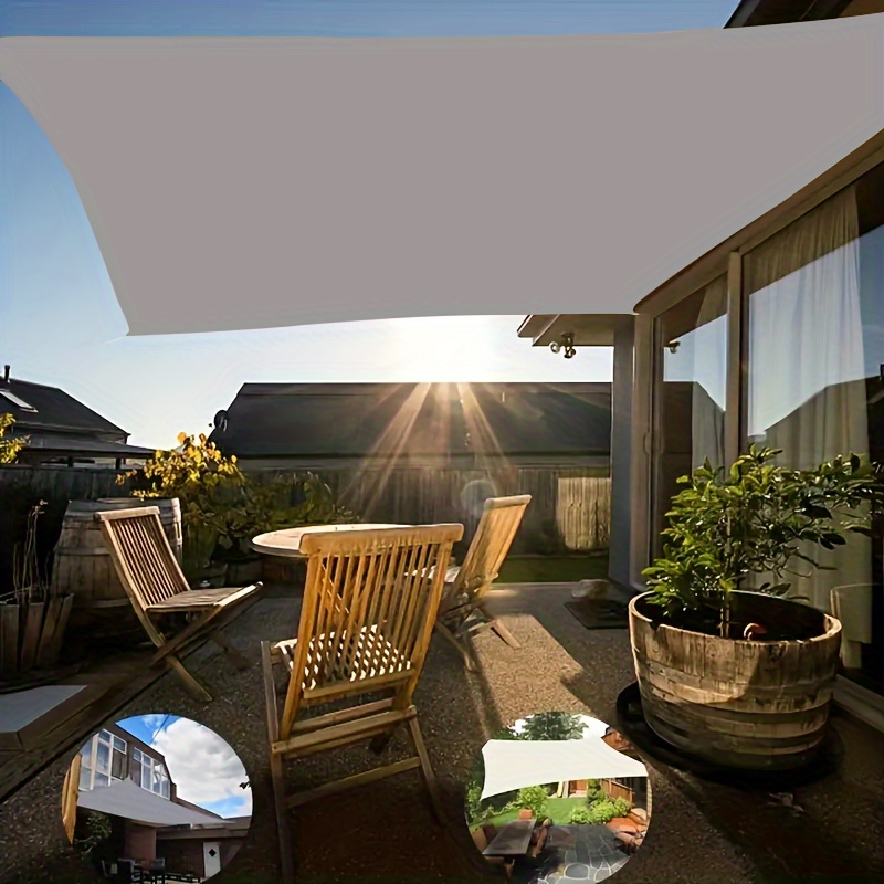 Sonnensegel, 4 x 5 m, wasserdicht, rechteckig, UV-Block, Markisendach,  Sonnensegel für Terrasse, Garten, Terrasse, Sommer, Balkon, Park, Carport,  mit