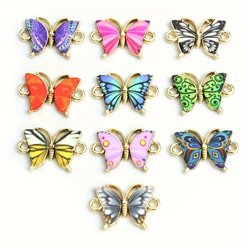 TEMU 10pcs Of Creative Colorful Connectors For Ethnic Style Additions, Suitable For Women's Necklaces, Bracelets, Earrings, And Hair Ornaments With