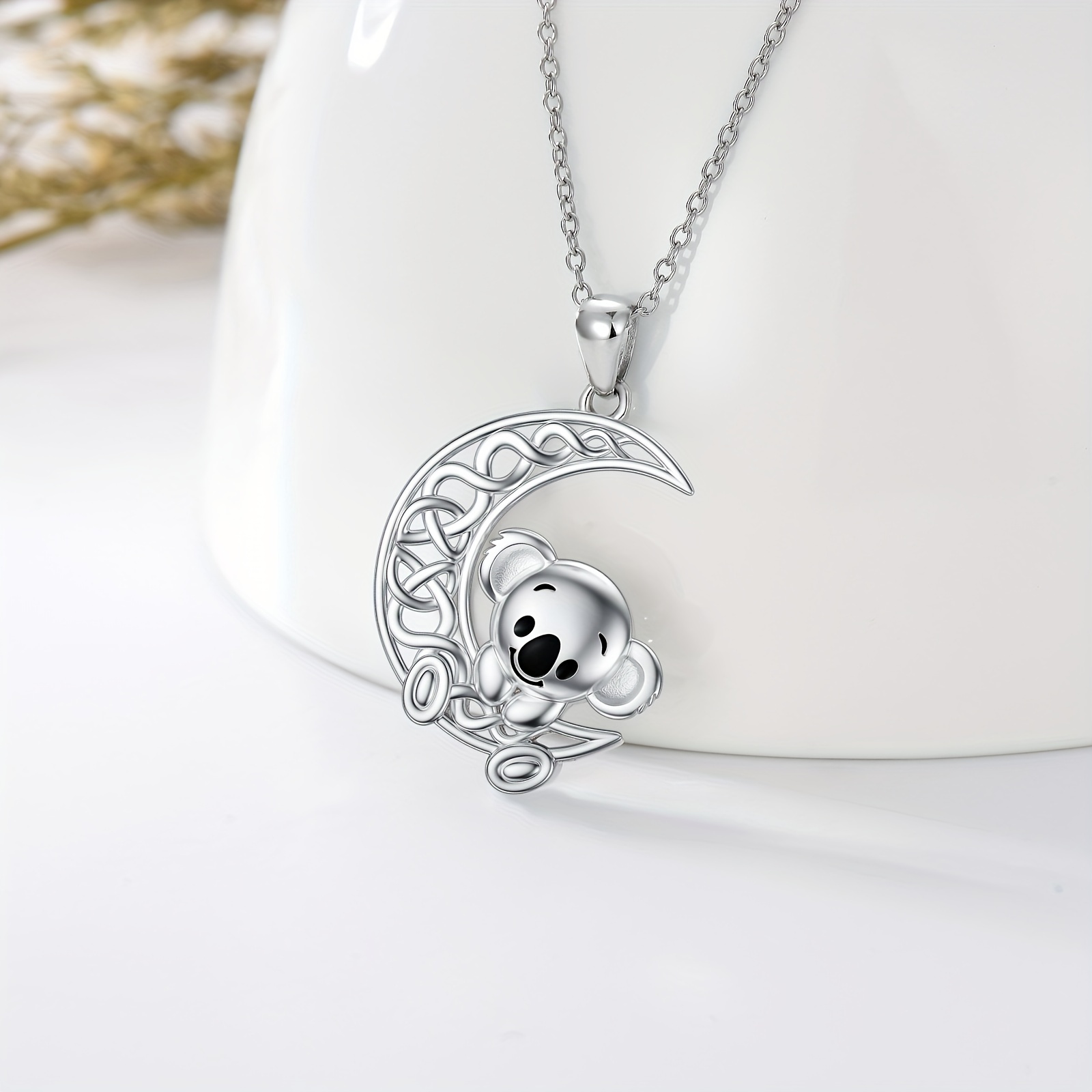 Cute on sale moon necklace