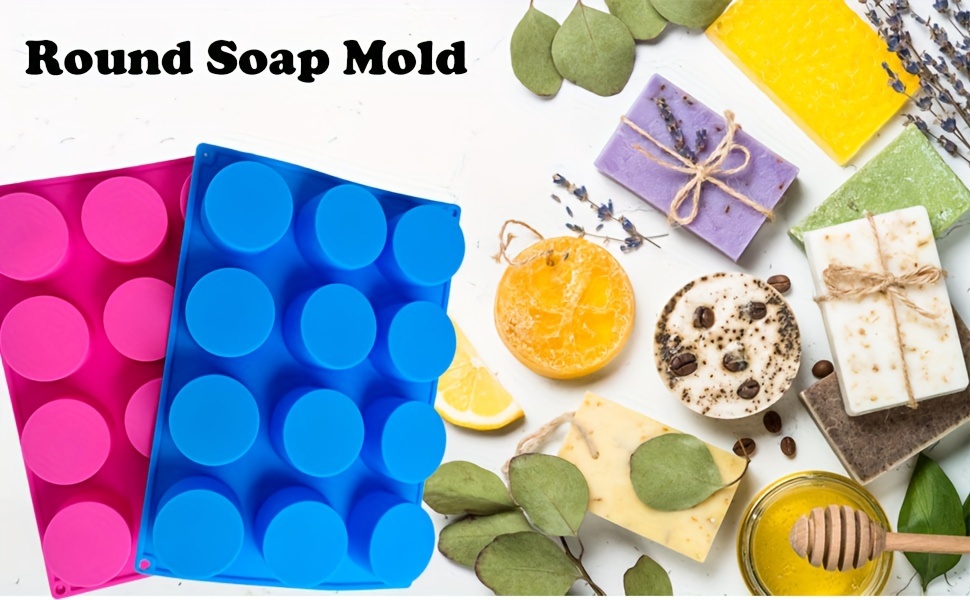  2 Pcs Silicone Soap Molds,Sun & Moon Face Soap Molds for Soap  Making, Bath Bomb Molds for Homemade Bath Bombs,Lotion Bar,DIY Resin Making,Wax,Polymer  Clay (Purple and Blue)