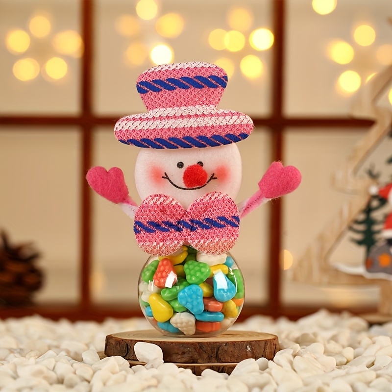 Christmas Decoration Autumn Winter Ornaments Christmas Candy Jar Gift Santa  Snowman Ornament Storage Box Clear Plastic Novelty Cookie Jars Plush Doll  Lid Bottle Party Event - Temu