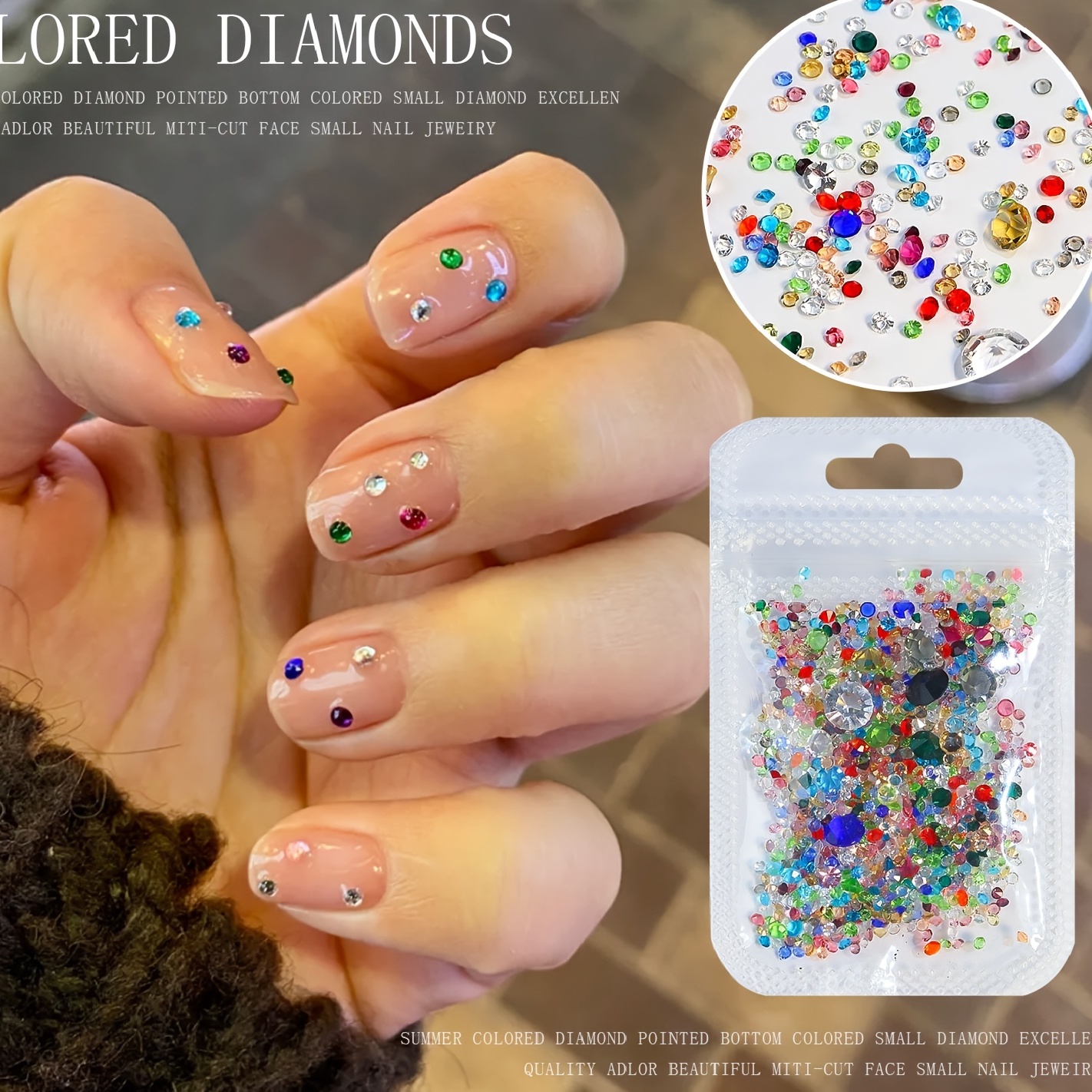 Beads Nail Art Accessories Crystal Tiny Rhinestones Glass - Temu