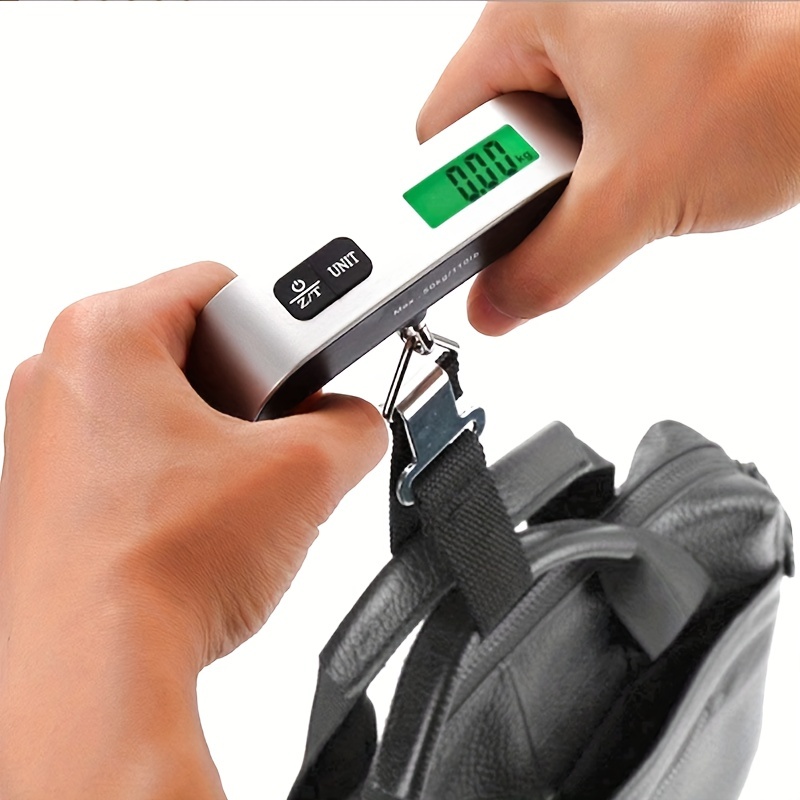 Scale Electronic Backlight Scale Spring Balance Luggage Scale Steelyard  Suitcase Travel Hanging Steelyard Hook Scale 50kg/110lb