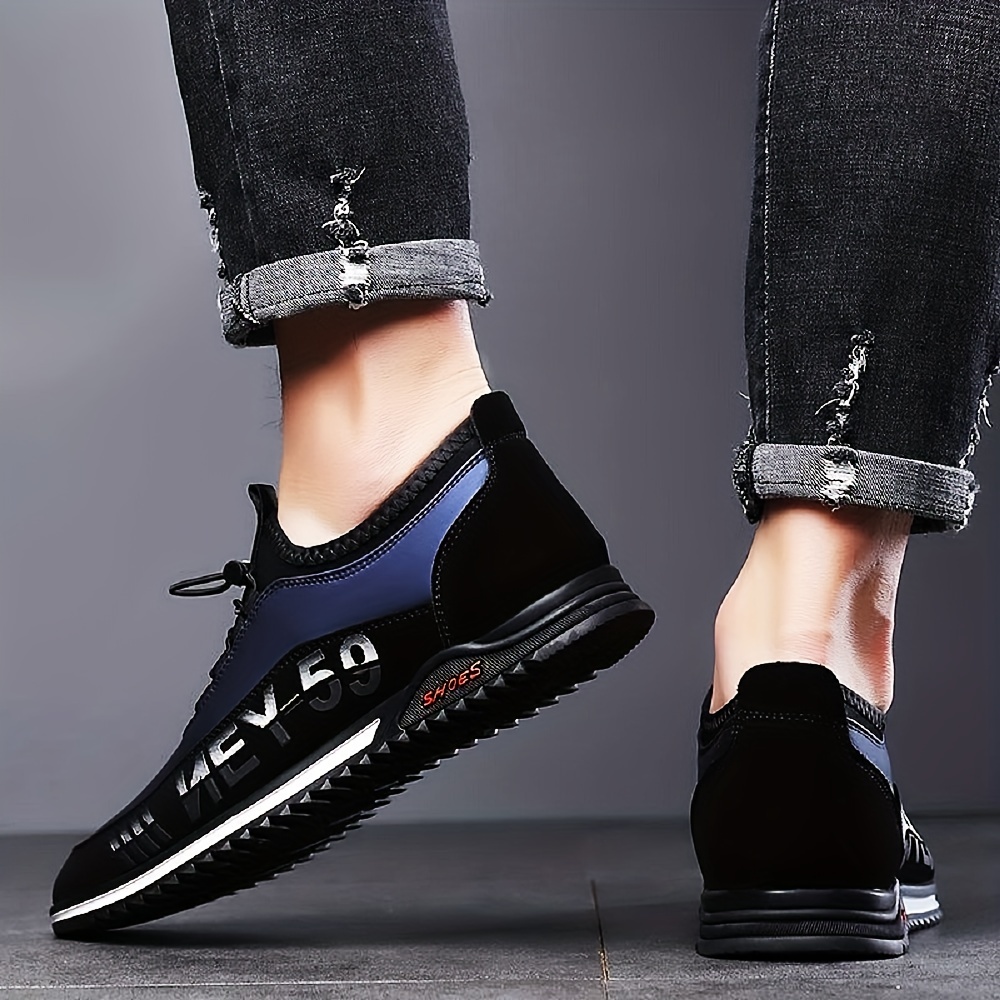 Zapatos Casuales Elegantes Transpirables Ligeros Con Detalle De Letras Para  Hombres, Zapatillas Planas Para Caminar