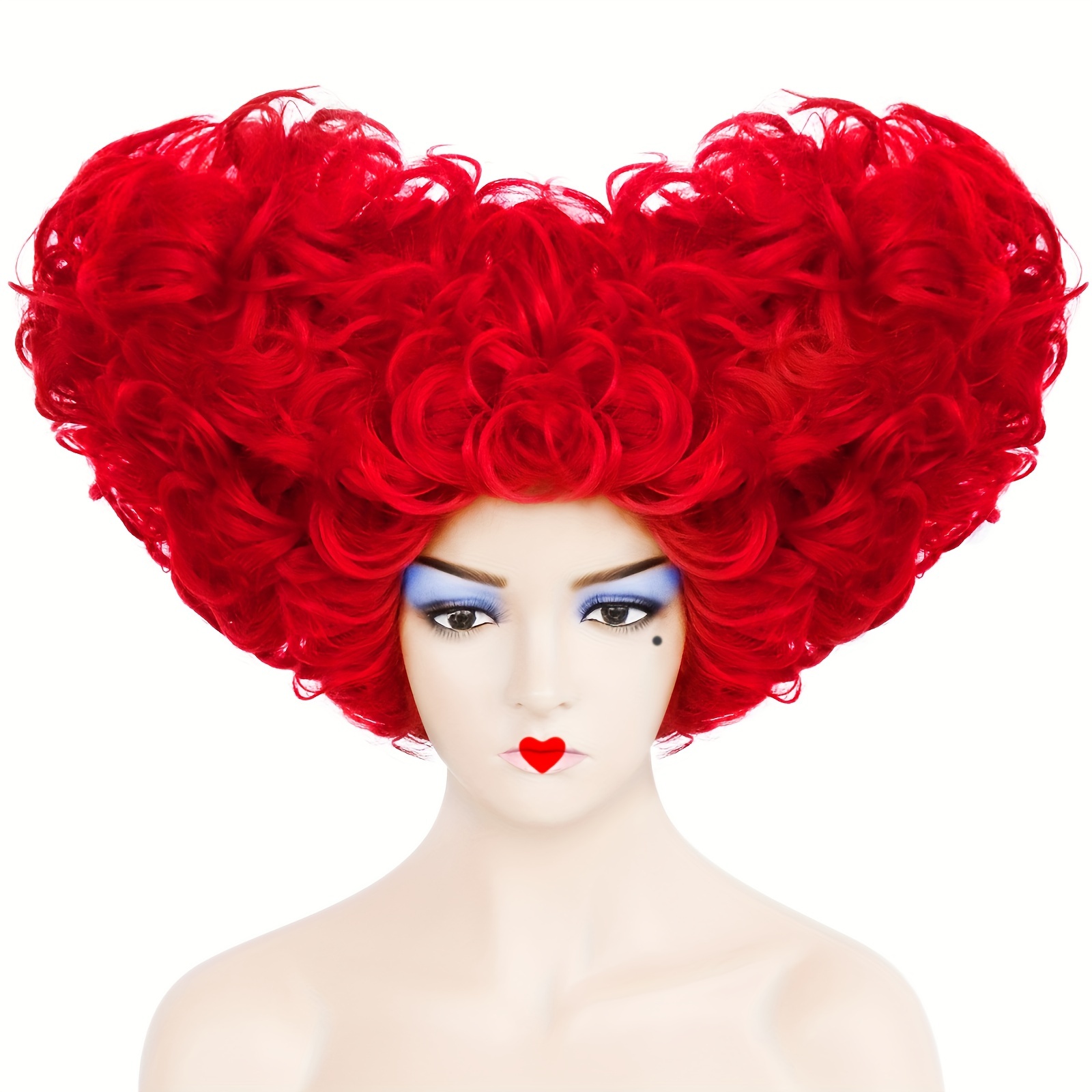 Curly Heart Shape Red Queen Cosplay Women Costume Wig Temu Canada