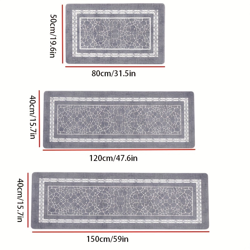 Grey Non-slip Absorbent Floor Mat for Living Room Bedroom